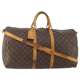 LOUIS VUITTON Monogram Keepall Bandouliere 55 Borsa Boston M41414 LV Auth YKZ250