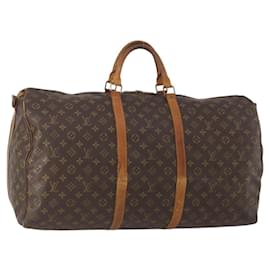 LOUIS VUITTON Monogram Keepall Bandouliere 60 Borsa Boston M41412 LV Auth YKZ466