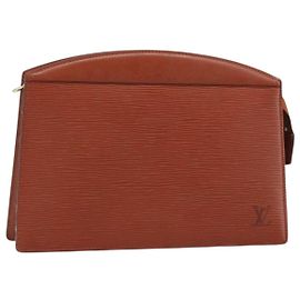 LOUIS VUITTON Estuche Crete Epi Marrón M48403 LV Auth ka3472