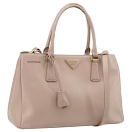 PRADA Galleria Borsa a Mano in Pelle Safiano 2 in 1 Rosa Oro Auth YKZ312 - Prada