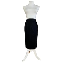 Vintage Celine Paris Wollrock schwarz 36/S - Céline