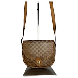 Borsa a tracolla mini Triomphe in pelle vintage Celine Paris marrone - Céline