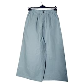 Sofie d'Hoore Pantalón PONCE Ancho Relajado Azul Cielo Algodón
