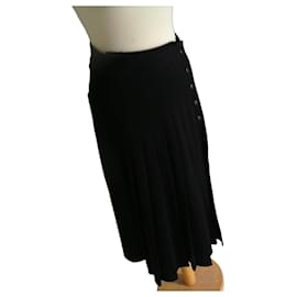 Falda envolvente Sonia Rykiel negra de lana