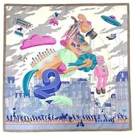 Hermès Paris: Schal / Quadrat mit dem Titel 'Hermès Parade' 90x90 cm