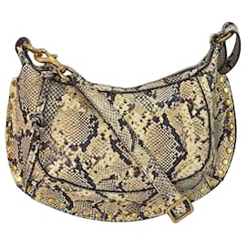 Borsa a spalla in pelle con stampa serpente - Isabel Marant