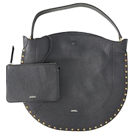 Borsa a Spalla in Pelle Nera Isabel Marant