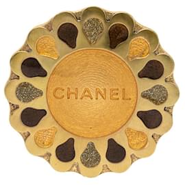Spilla Logo Placcata Oro Chanel