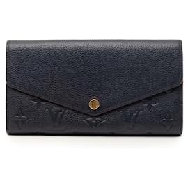 Louis Vuitton Monogram Empreinte Long Wallet in Marine Rouge and Navy