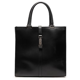 Borsa tote Jackie in pelle di vitello nera Gucci