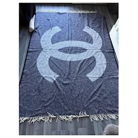 Plaid Couverture Chanel en laine et soie