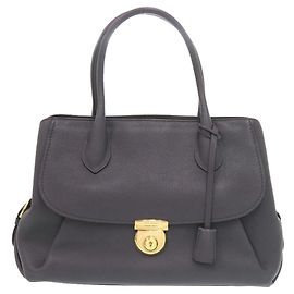 Borsa tote in pelle grigia Salvatore Ferragamo