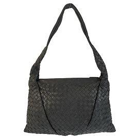 Borsa a Spalla in Pelle Bottega Veneta Nera