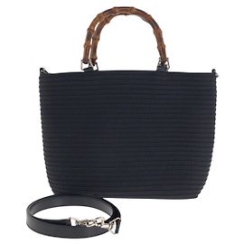 Gucci Bamboo 2-Wege Tote Bag aus Canvas/Emaille