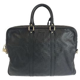 Brevettato da lavoro in pelle Gucci