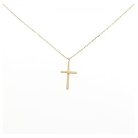 Autre Marque Collana Croce Au750