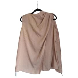 Blusa Hermès de seda beige