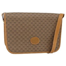 Gucci Borsa a Spalla Micro GG Supreme PVC Beige Oro 001 904 0915 Auth ka3456