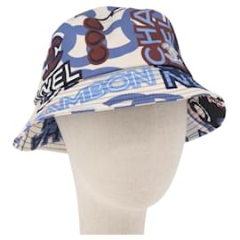 CHANEL Hut Baumwolle Weiß CC Auth YKZ930M - Chanel
