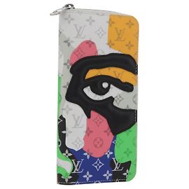 Vertikales Zippy Wallet Monogram LV Portrait LOUIS VUITTON M82590 Auth LV 167169SM