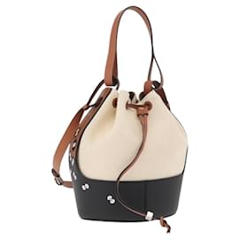 LOEWE - Ghibli Il Mio Vicino Totoro Borsa Secchiello Nera Profonda in Tela Auth 167150SM