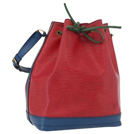 LOUIS VUITTON Borsa a Spalla Epi Noe Per colore Rosso Blu M44084 LV Auth BAZ413A