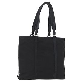 Borsa Tote Prada in nylon nero argento autentica kk655