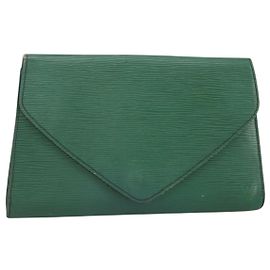 LOUIS VUITTON Epi Art Deco Clutch Tasche Grün M52634 LV Auth ARZ821