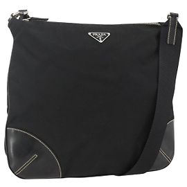 Borsa a Spalla PRADA Nylon Nero Argento Autentica ka3541
