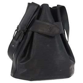LOUIS VUITTON Epi Sac Depaule PM Borsa a Spalla Nera M80157 LV Auth bs34131
