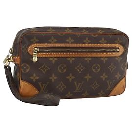 LOUIS VUITTON Clutch Marly Dragonne GM Monogram M51825 LV Auth BA11549