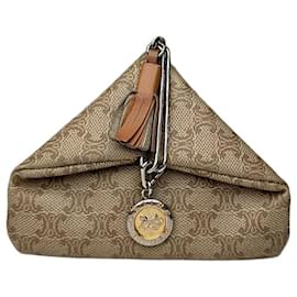 Céline Vintage Celine Paris Triomphe Monogram Leather Purse