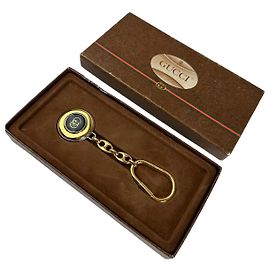 Vintage Gucci GG Schlüsselanhänger Gold Schwarz