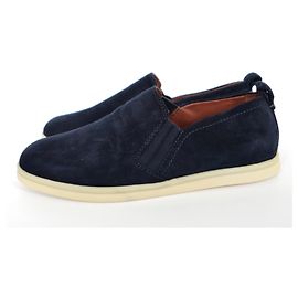 Mocassini Cocoon Walk Loro Piana Blu Navy