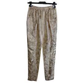 Autre Marque Pantalones de brocado floral metálico Stella McCartney