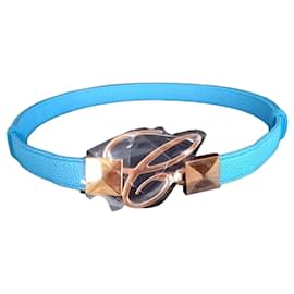 Chopard MISS HAPPY belt turquoise calfskin leather