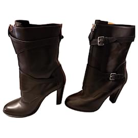 Stivali in pelle nera Hermès