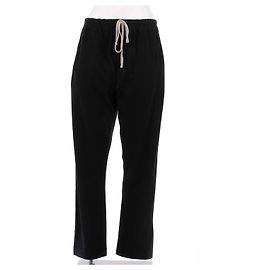 Pantalones de algodón negros Rick Owens