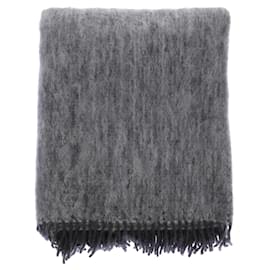 Grande sciarpa grigia in mohair e lana - Autre Marque