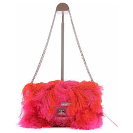 Borsa rosa arancione con frange - Roger Vivier