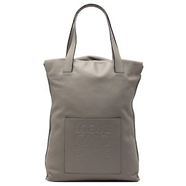 LOEWE Borsa tote Anagram in pelle grigia