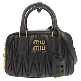 Miu Miu Bolso Arcadie Matelassé Nappa Negro Pequeño