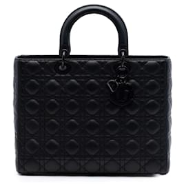 Dior Negro Grande Ultra Mate Piel de Ternera Cannage Lady Dior