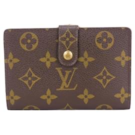 Billetera bi-fold marrón de Louis Vuitton