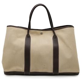 Bolso Tote Garden Party MM Hermès Beige Marrón