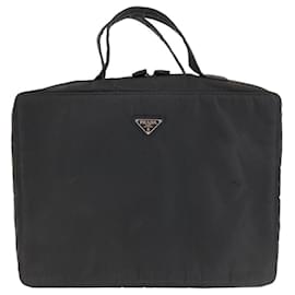 Borsa a tracolla in nylon tessuto con logo Prada