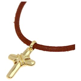 Collana choker croce in oro giallo 18K Bvlgari - Bulgari