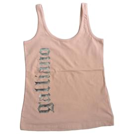 John Galliano Top aus rosa Baumwolle