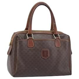 Borsa a mano in tela Macadam CELINE in pelle PVC marrone oro Auth YKZ329 - Céline