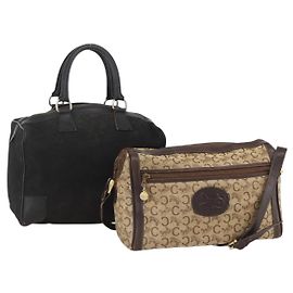 Céline Borsa a Spalla CELINE C Sulky 2 Set Nero Beige Auth 164638